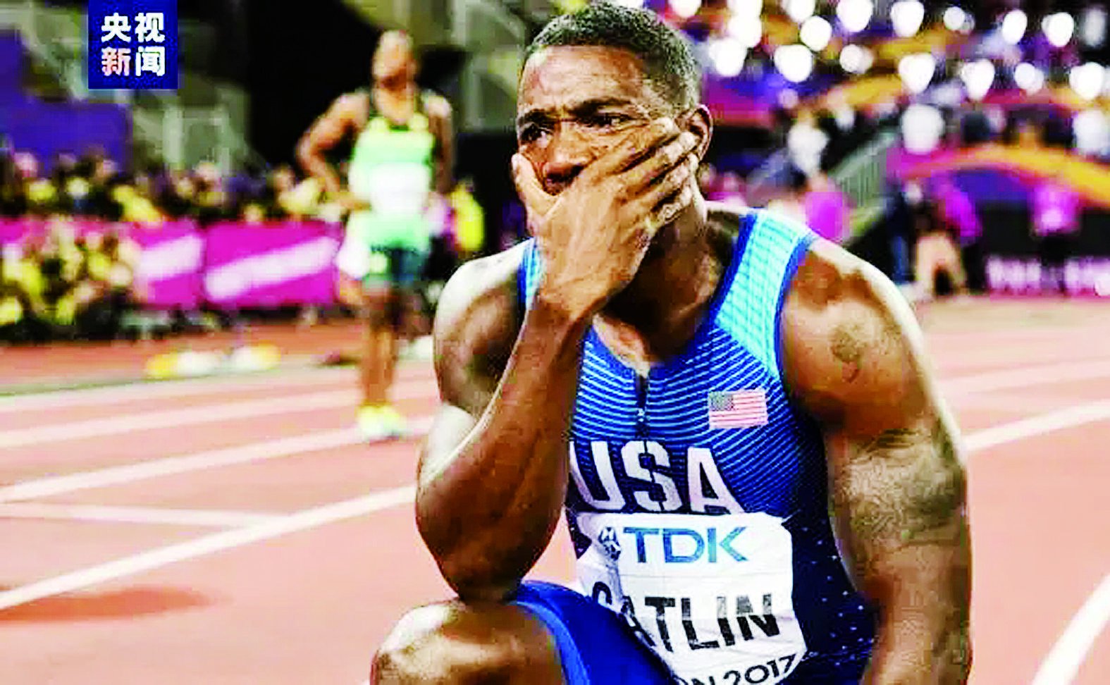 包含美国运动员在田径比赛中创造新纪录的词条